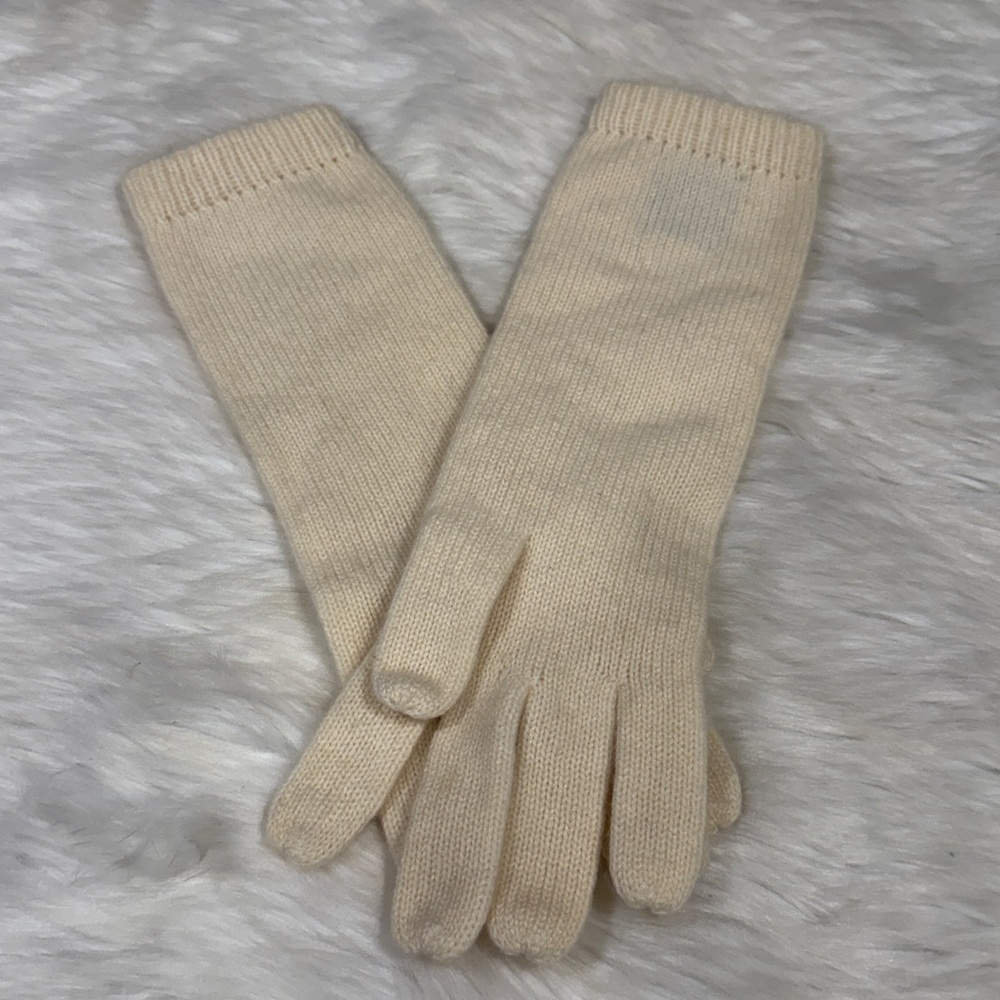 Elegant Brown Women's Gloves Cashmere Worm Soft One Size